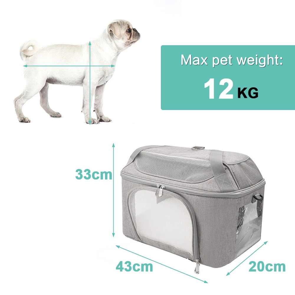 WagCarrier™ - Airline Approved Carrier for Small Dogs & Cats (Breathable)