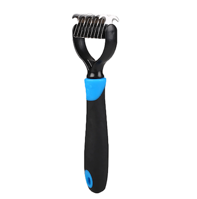 NaughtyKnot™ - Double Sided Shedding & Dematting Undercoat Rake Brush for Dogs/Cats