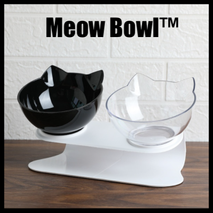 Meow Bowl™ - Elevated Cat Bowl (Raised & Anti-Vomiting Orthopedic)