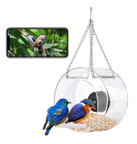 Fluttr™ - Smart Transparent Bird Feeder (Wifi Camera)