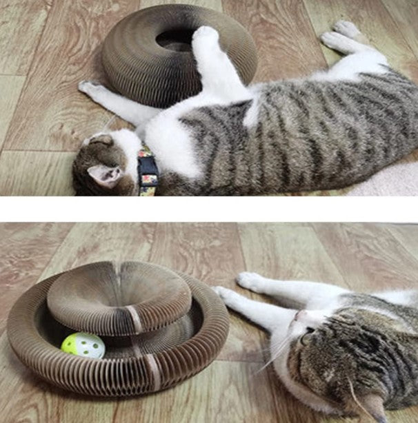 WagAccordion™ - Cat Scratching Board Toy (Self-Nail Trimmer)