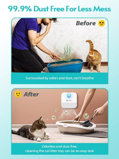 DownyPaws™ - Smart Cat Air Deodorizer for Litter Boxes (Rechargeable)