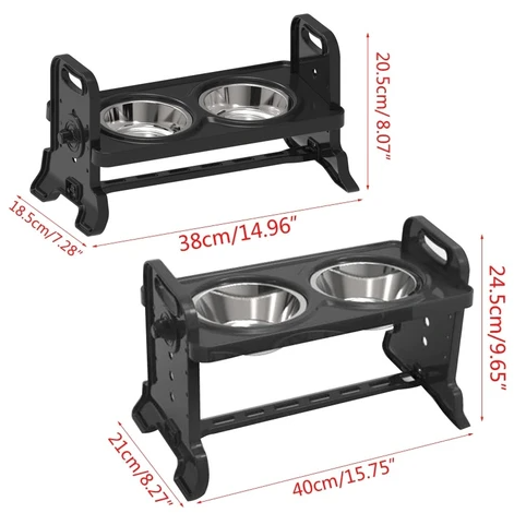 FeederPro™ - Elevated & Non-Slip Dog Bowl (Adjustable)