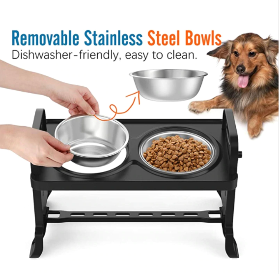 FeederPro™ - Elevated & Non-Slip Dog Bowl (Adjustable)