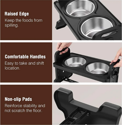 FeederPro™ - Elevated & Non-Slip Dog Bowl (Adjustable)