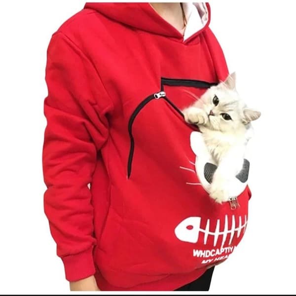 WagPouch™ - Sudadera con Capucha y Bolsillo para Mascotas (Perros/Gatos)